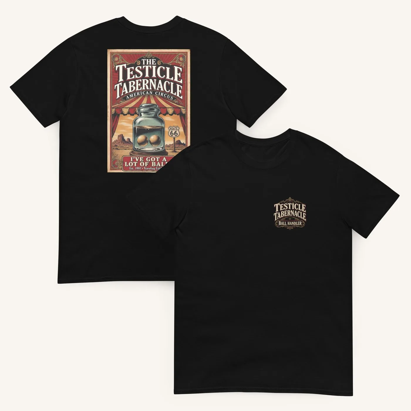 Ball Handler shirt, front and back